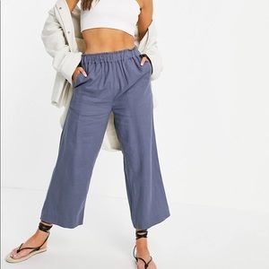 Abercrombie & Fitch Linen Wide Leg Pant